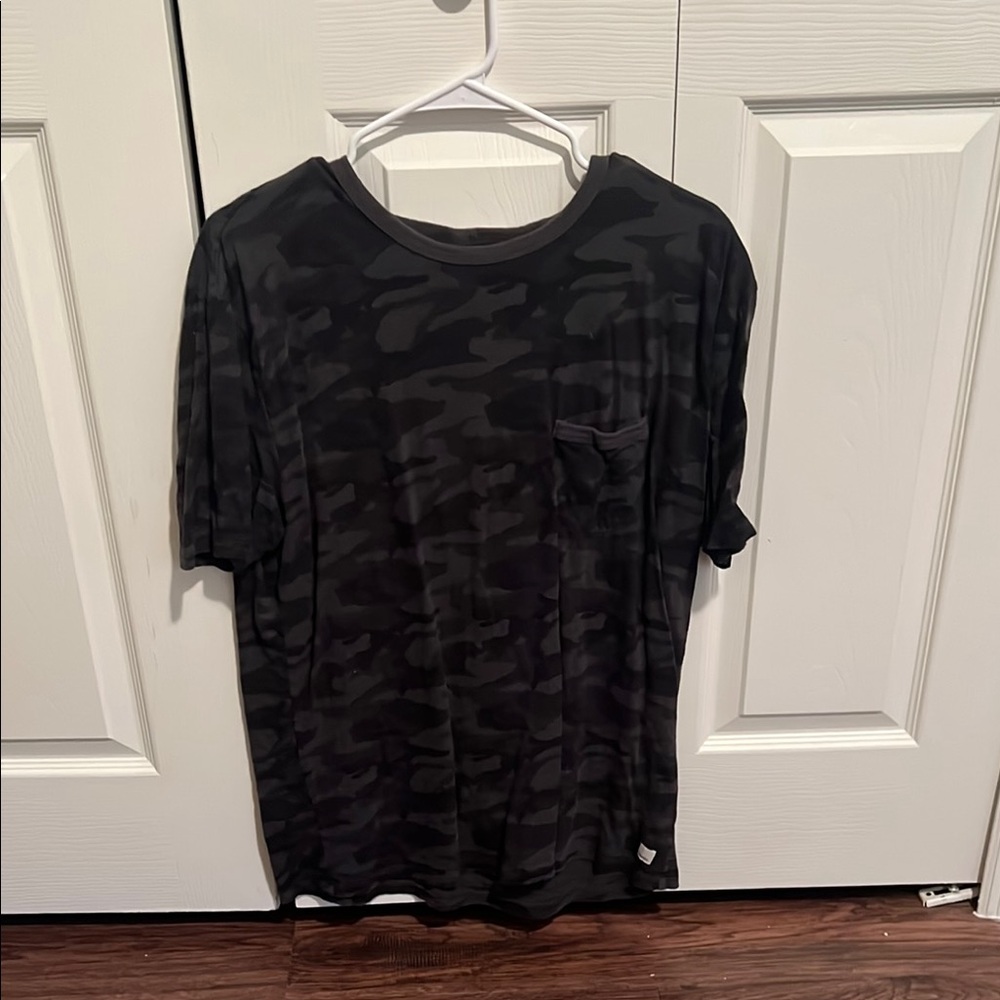 Camo Print Black T-Shirt